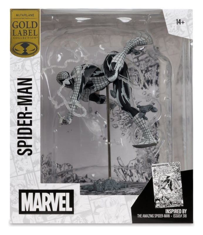 Marvel PVC Statue !/10 Spider-Man (Line Art) (The Amazing Spider-Man #318) (Gold Label) 17 cm 7
