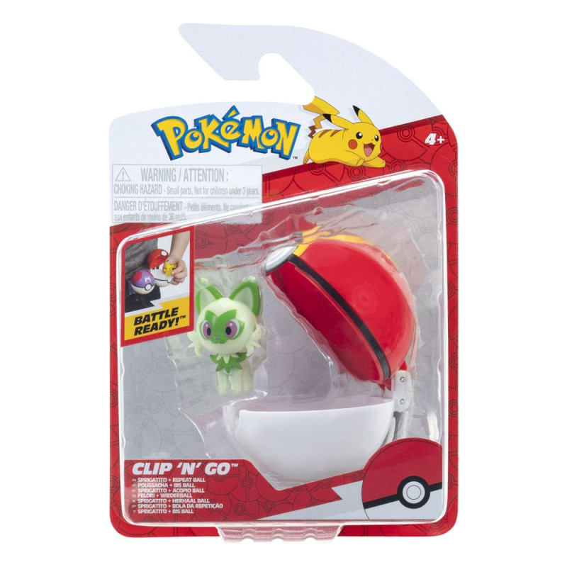 Pokémon Clip'n'Go Poké Balls Sprigatito & Repeat Ball 1