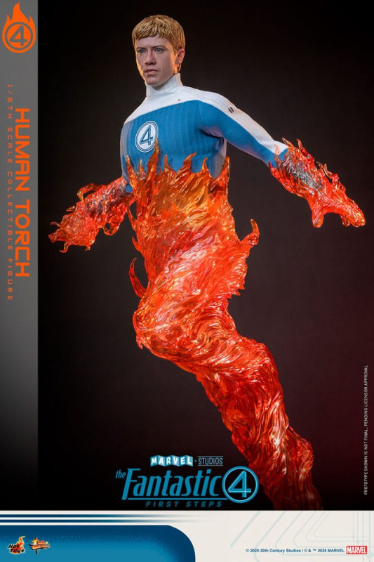 The Fantastic Four: First Steps Movie Masterpiece Action Figure 1/6 Human Torch 30 cm 8