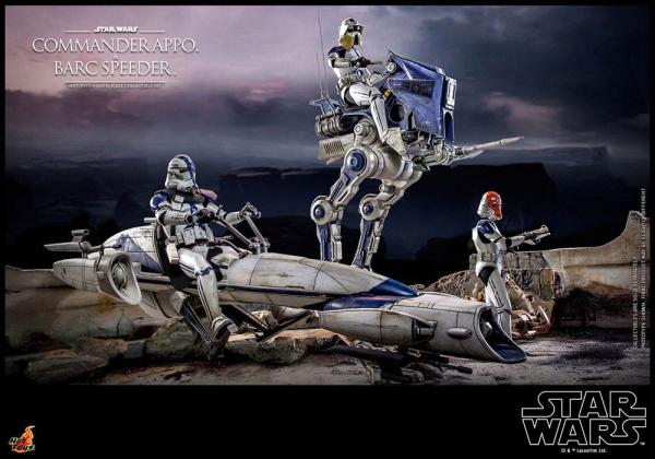 Star Wars The Clone Wars: Commander Appo & BARC Speeder 1/6 Action Figure - Hot Toys
