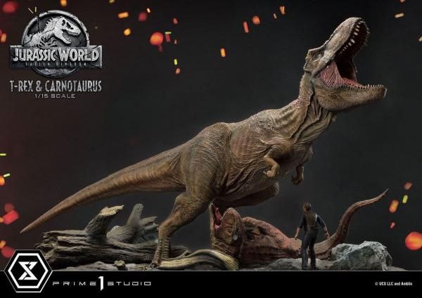 Jurassic World: Fallen Kingdom Statue 1/15 T-Rex & Carnotaurus 90 cm 8