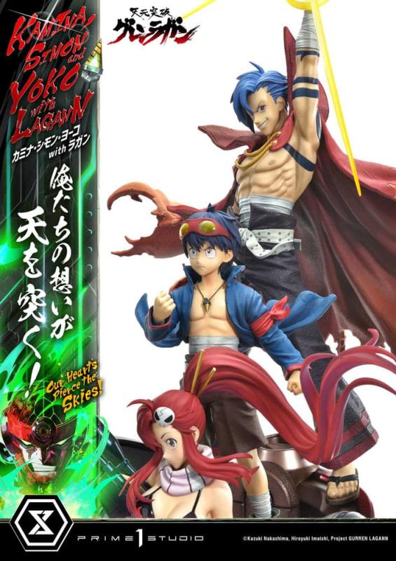 Gurren Lagann Ultimate Premium Masterline Series Statue 1/4 Kamina, Simon & Yoko with Lagann Deluxe