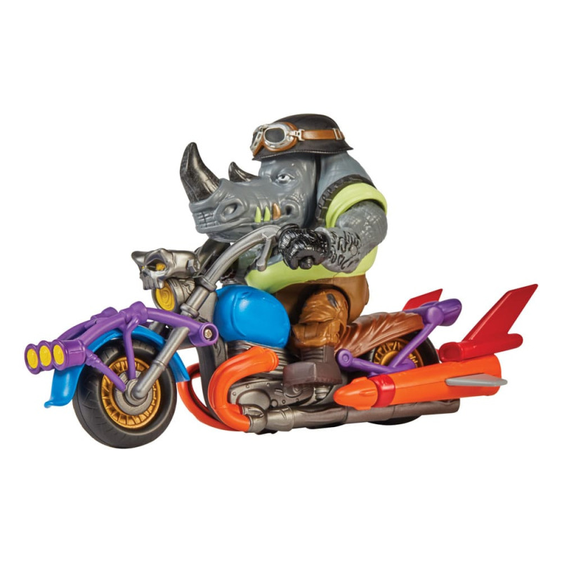 Teenage Mutant Ninja Turtles Action Figure with Vehicle Rocksteady & Chopper 12 cm 3