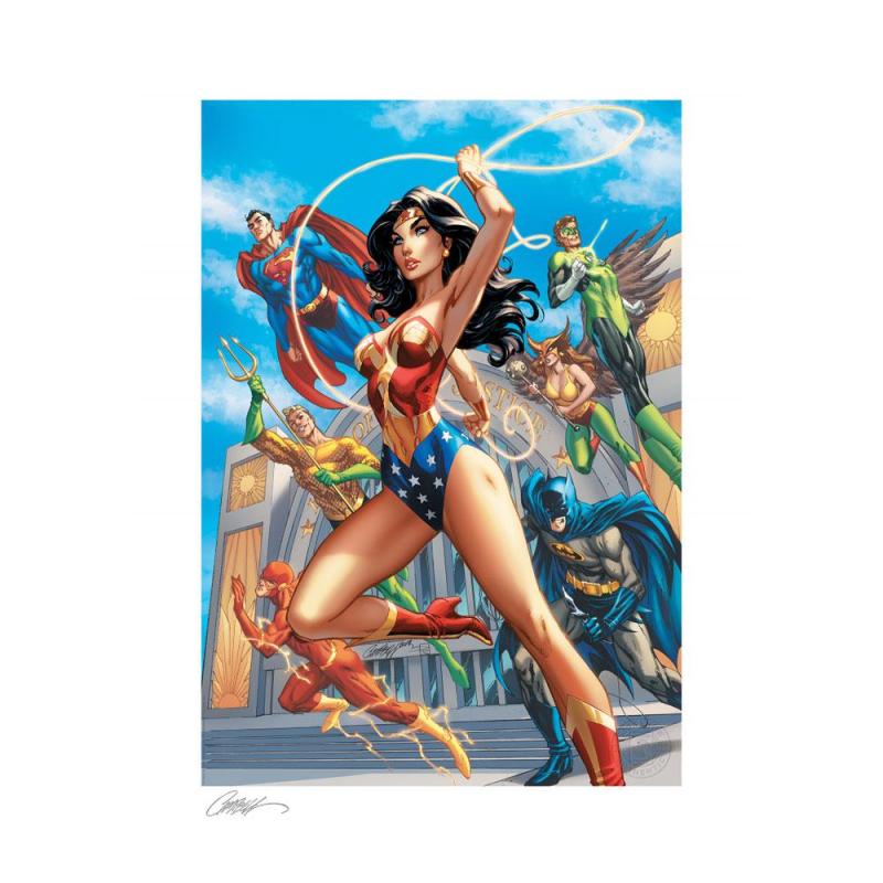 DC Comics: Wonder Woman #750 B - Hall of Justice 46 x 61 cm Art Print - Sideshow Coll.
