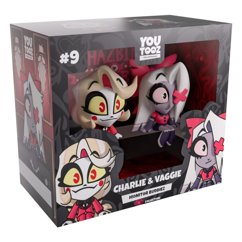 Hazbin Hotel Vinyl Figures Charlie & Vaggie Monitor Buddiez 4