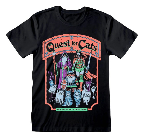 Steven Rhodes T-Shirt Quest For Cats Black Size XL 1