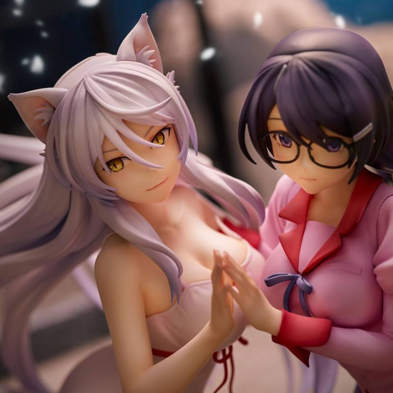 Nekomonogatari Monogatari Series PVC Statues Tsubasa Hanekawa Set (re-run) 19 cm