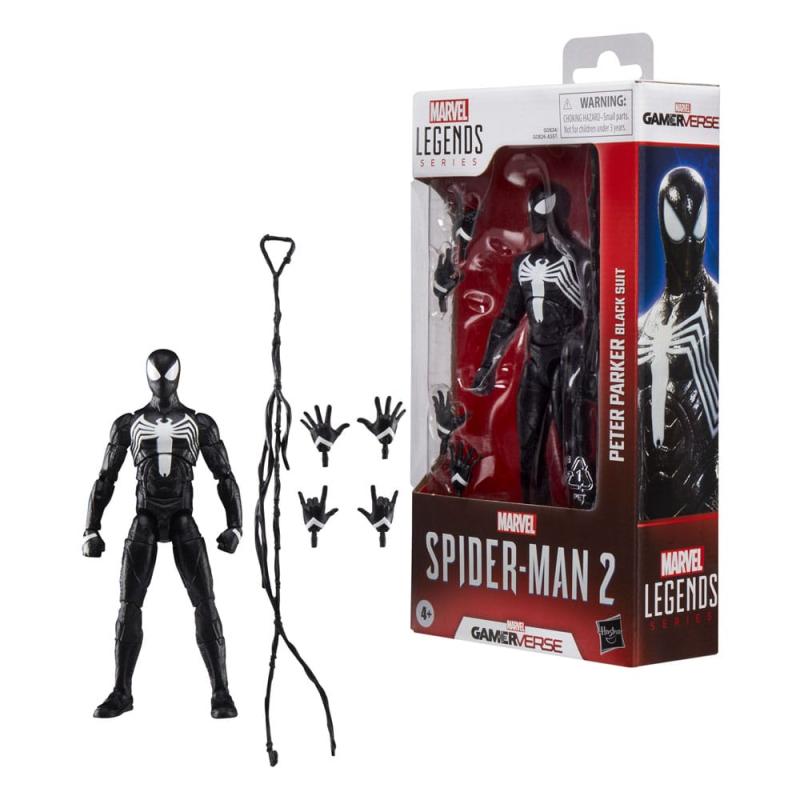 Spider-Man 2 Marvel Legends Gamerverse Action Figure Peter Parker (Black Suit) 15 cm 2