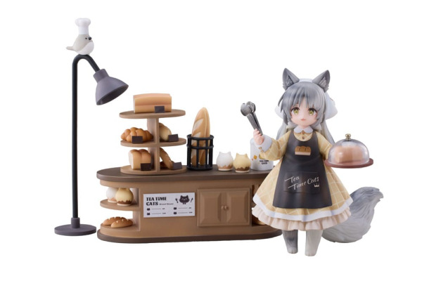 Decorated Life Collection PVC Statue Tea Time Cats - Cat Town Bakery Staff & Customer Set 12 cm 12