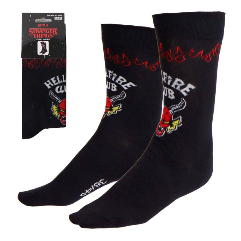 Stranger Things Socks Hellfire Club Black 38-45 1