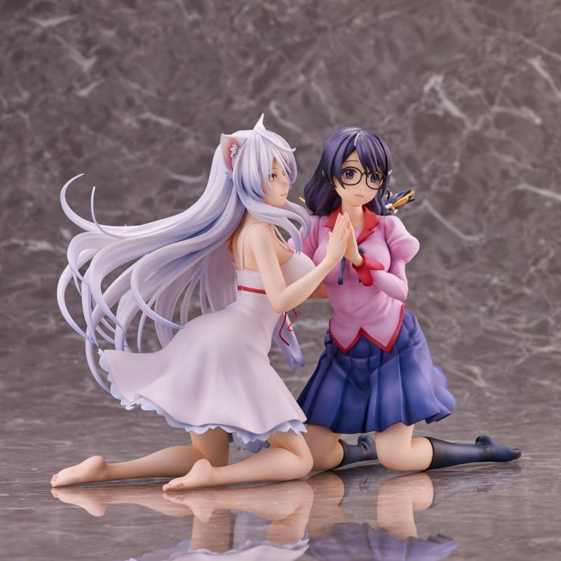 Nekomonogatari Monogatari Series PVC Statues Tsubasa Hanekawa Set (re-run) 19 cm