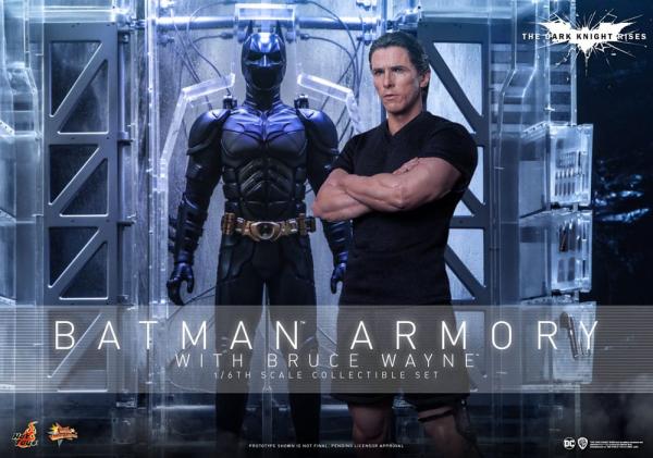 The Dark Knight Rises: Batman Armory w/Bruce Wayne 1/6 Action Figures & Diorama - Hot Toys