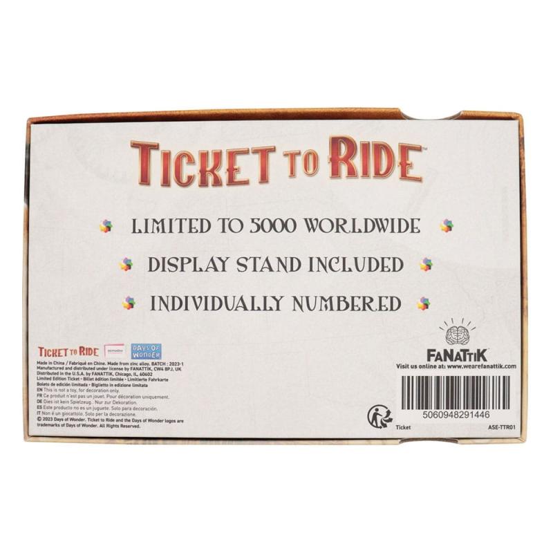 Ticket to Ride Replica North American Open Tour Ticket Limited Edition