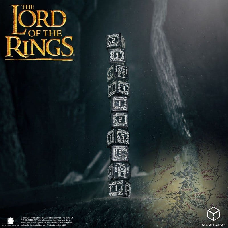The Lord of the Rings: 10 D6 Dice Set Moria (Glow in the dark) 3