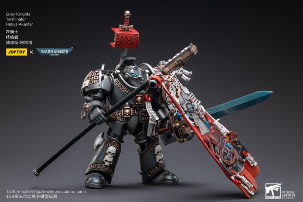 Warhammer 40k Action Figure 1/18 Grey Knights Terminator Retius Akantar 13 cm 6