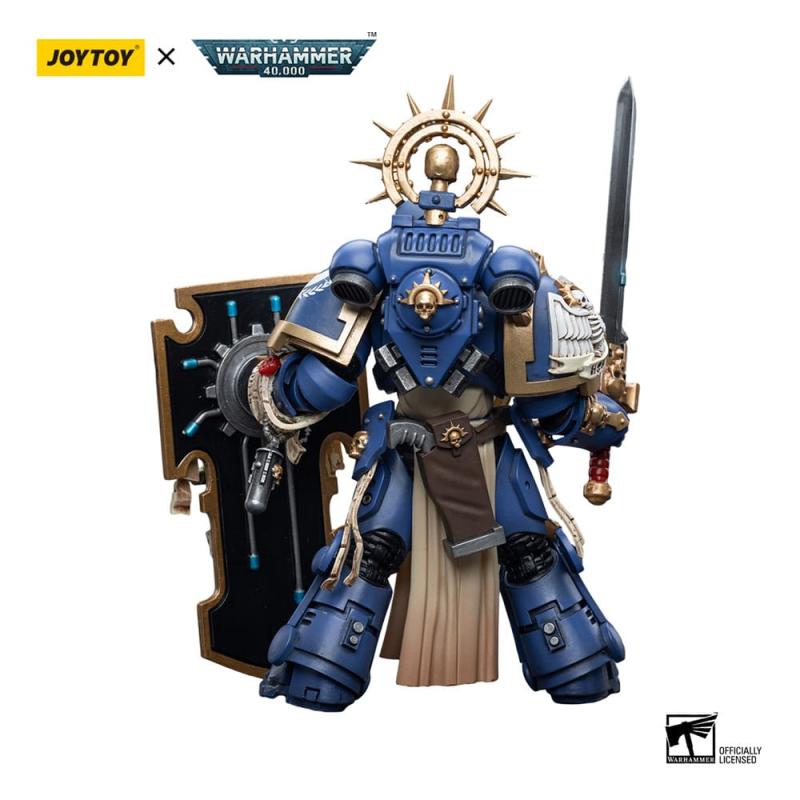 Warhammer 40k Action Figure 1/18 Ultramarines Primaris Captain with Relic Shield and Power Sword 12