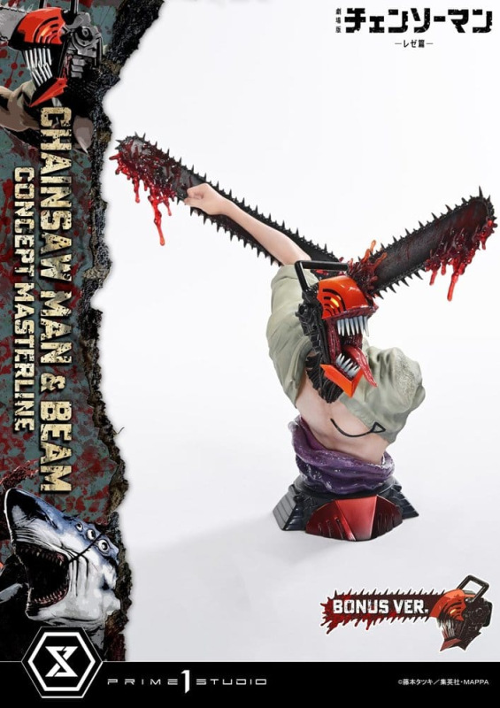 Chainsaw Man Concept Masterline Series Statue 1/6 Chainsaw Man & Beam Bonus Version 73 cm 11