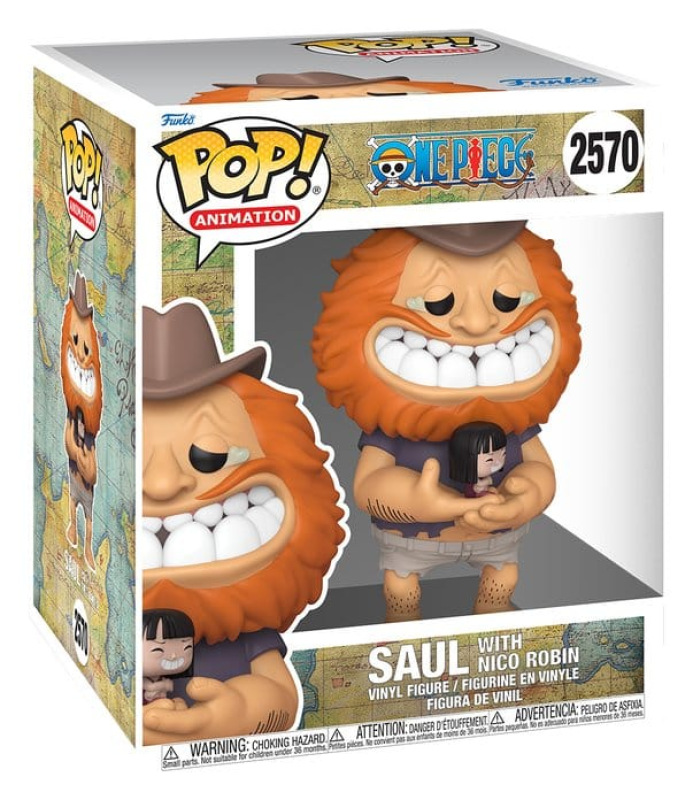 One Piece Super Sized POP! Animation Vinyl Figure Saul w/ Nico Robin 15 cm 1