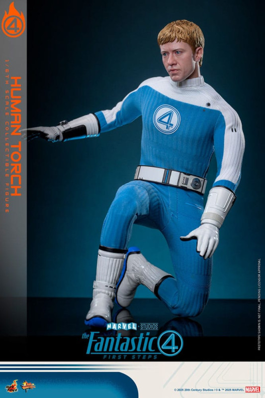 The Fantastic Four: First Steps Movie Masterpiece Action Figure 1/6 Human Torch 30 cm 4