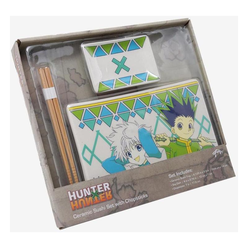 Hunter x Hunter Ceramic Sushi Set with Chopsticks Gon & Killua 1