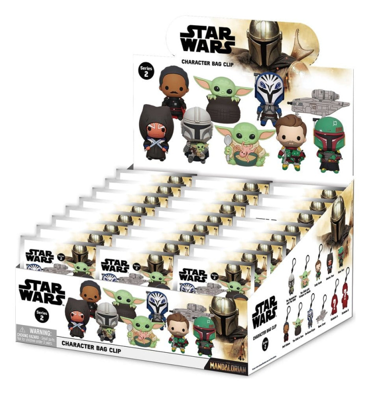 Star Wars Mandalorian 3D Foam Bag Clips Series 2 Display (24)