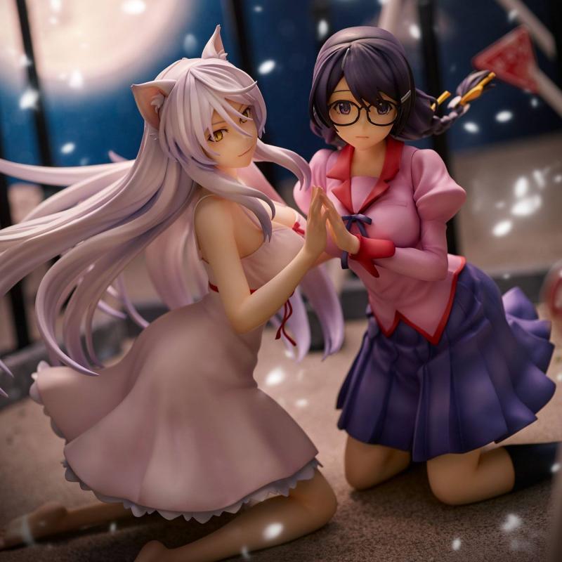 Nekomonogatari Monogatari Series PVC Statues Tsubasa Hanekawa Set (re-run) 19 cm