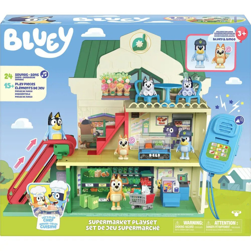 Bluey Mini Figure Playset Bluey Let's Play Chef Supermarket 5