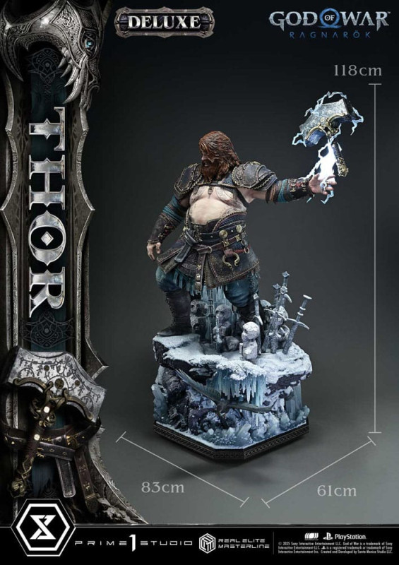 God of War: Ragnarök Real Elite Masterline Series Statue 1/3 Thor Deluxe Version 105 cm 5