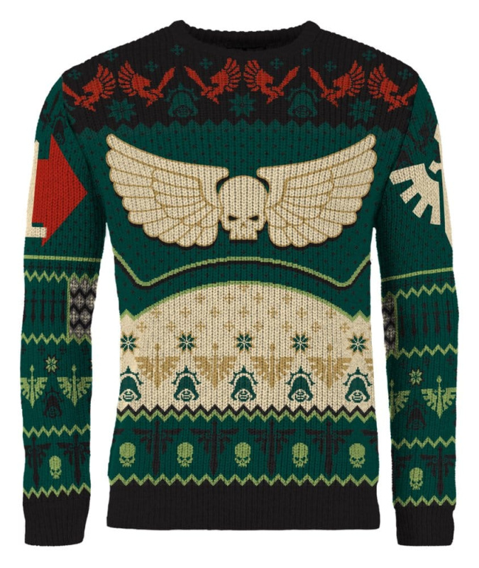 Warhammer 40,000 Christmas Sweater Dark Angels Size XXL 6