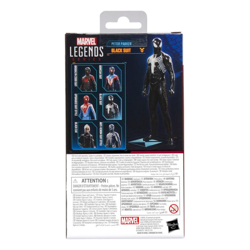 Spider-Man 2 Marvel Legends Gamerverse Action Figure Peter Parker (Black Suit) 15 cm 1