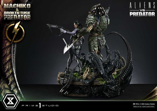 Aliens vs. Predator (Comic) Ultimate Premium Masterline Statue 1/4 Machiko & Broken Tusk Predator 79 9