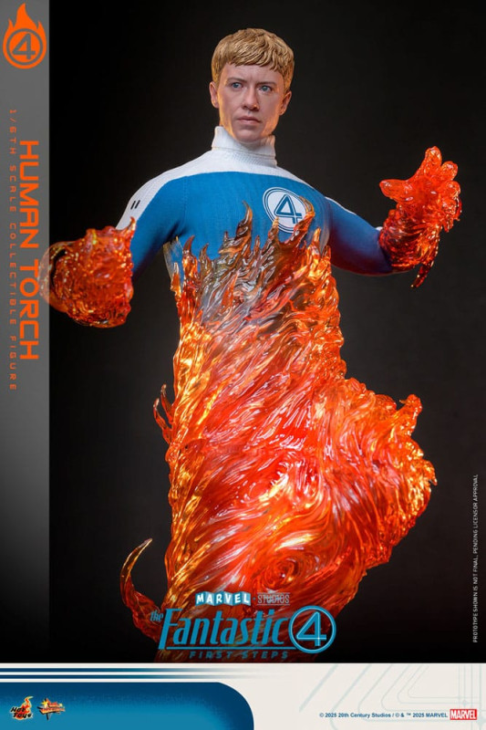 The Fantastic Four: First Steps Movie Masterpiece Action Figure 1/6 Human Torch 30 cm 11