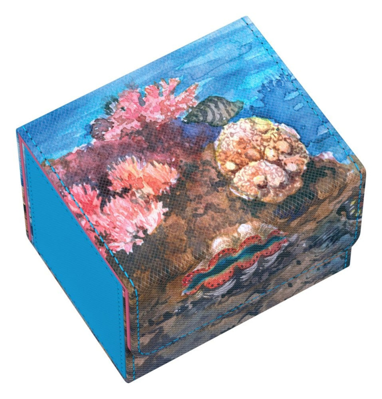 Ultimate Guard Sidewinder 100+ Xenoskin "Coral Places" - Seablue Hush 3