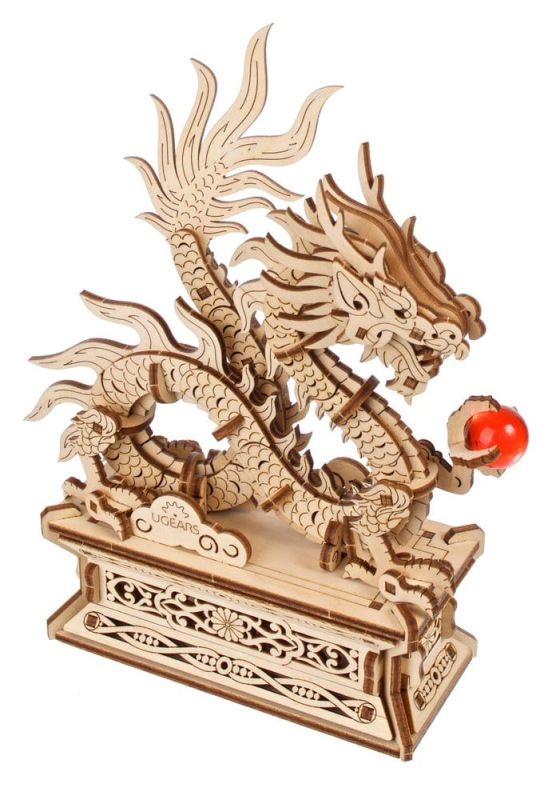 Ugears 3D Wooden Puzzle Wood Dragon 14