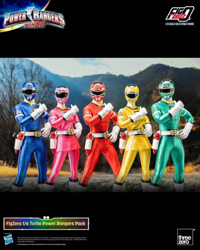 Power Rangers Turbo FigZero Action Figures 1/6 5-Pack Turbo Power Rangers 30 cm 1