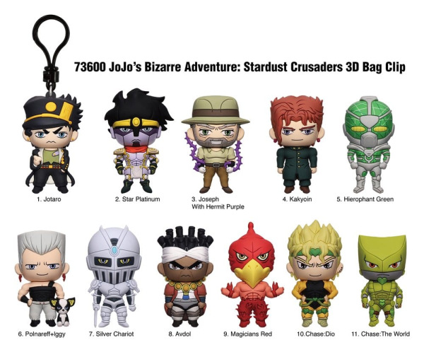 JoJo's Bizarre Adventure 3D PVC Bag Clips Series 1 Blind Bag Display (24) 2