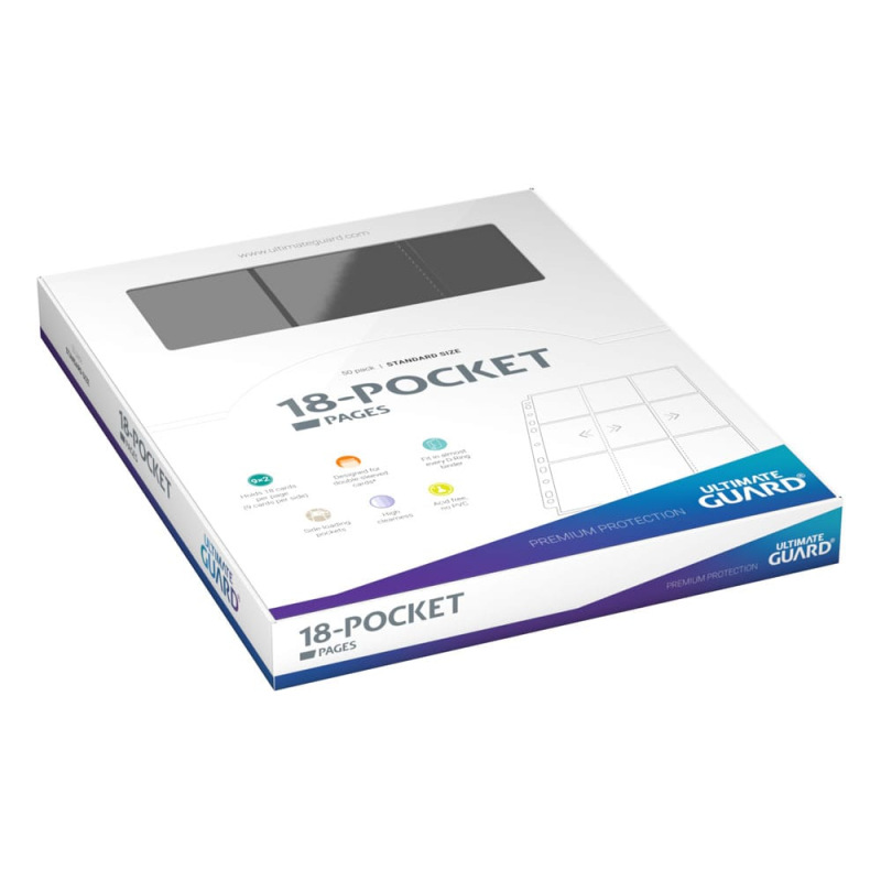 Ultimate Guard 18-Pocket Pages Side-Loading (50) - Grey 1