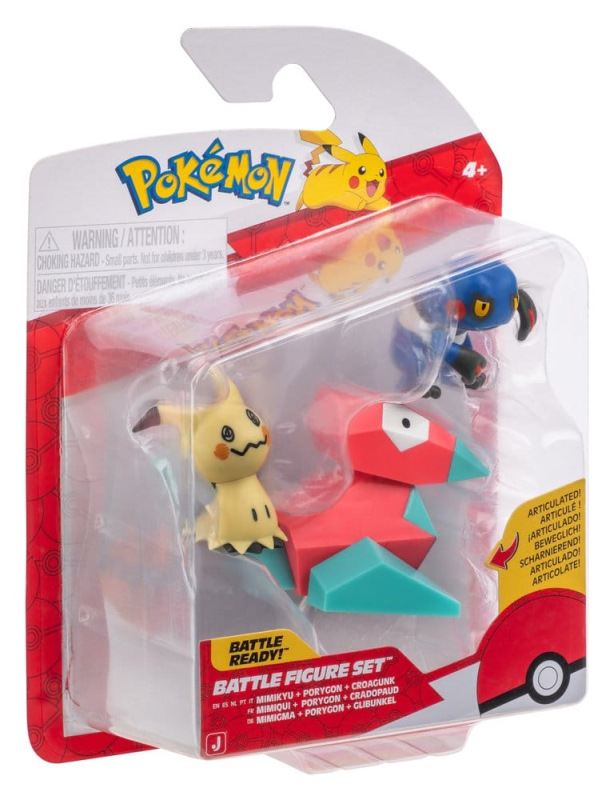 Pokémon Battle Figure 3-Pack Mimikyu, Porygon & Croagunk 1