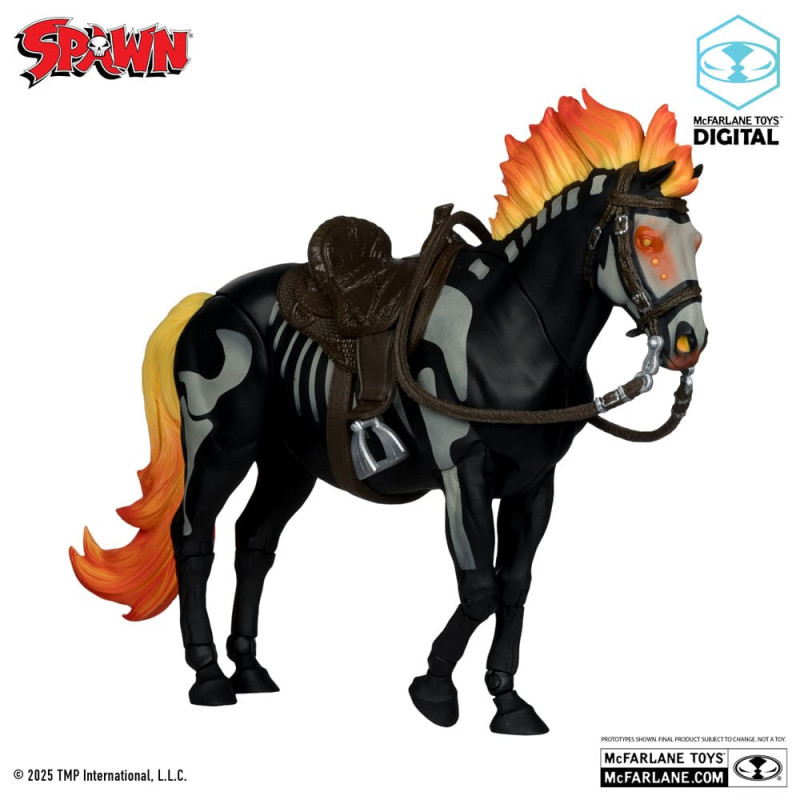 Spawn Action Figure Bloodaxe with Horse (Spawn: The Dark Ages) (McFarlane Toys 30th Anniversary) (Go 8