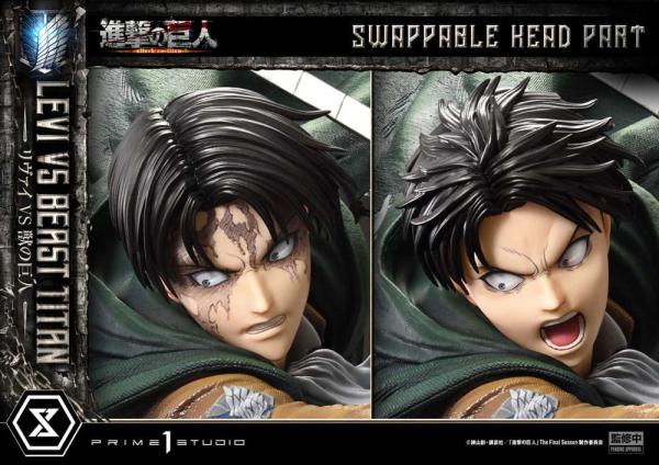 Attack on Titan Ultimate Premium Masterline Series Statue 1/4 Levi Versus Beast Titan Bonus Version