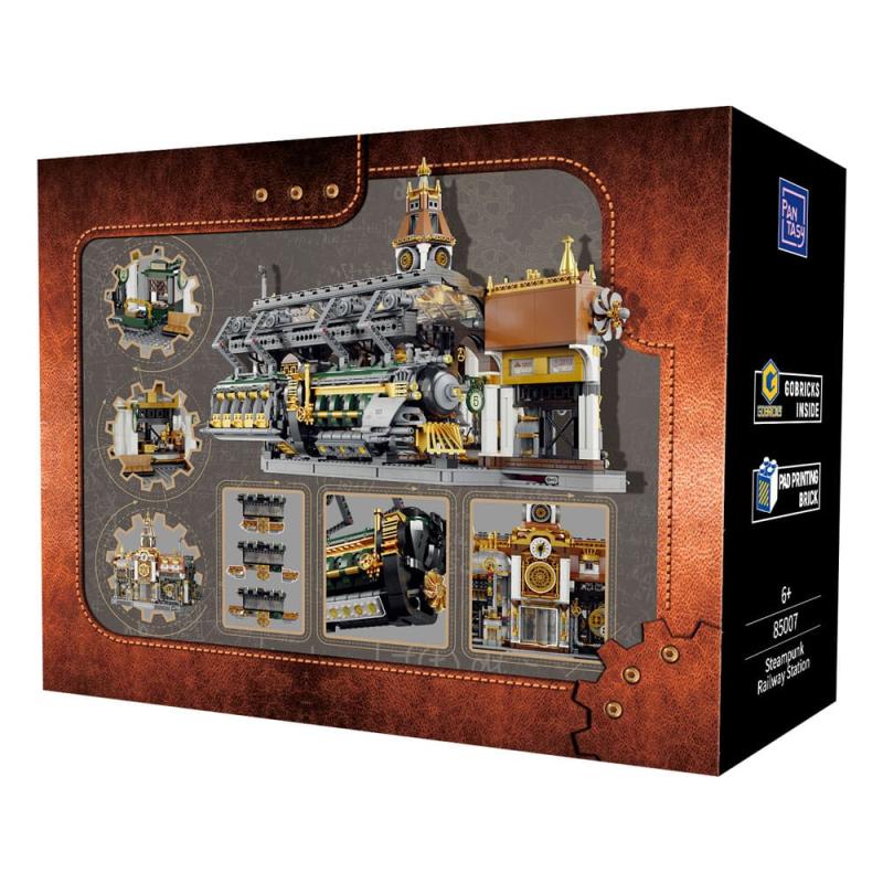 Original-Steampunk Series Construction Set Steampunk Railway Station 36 cm