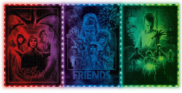 Stranger Things Metamorphic Art Collection Jigsaw Puzzle with Light-Up Effect The Upside (520 pieces 4