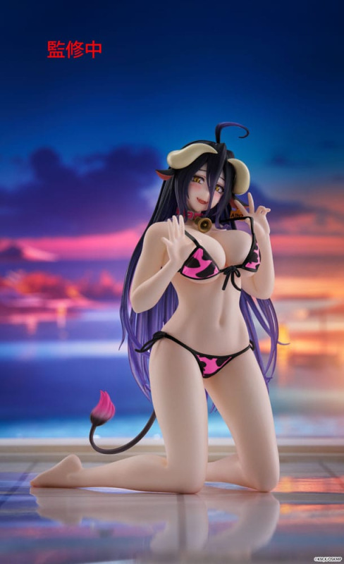 Overlord PVC Statue Desktop Cute Figure Albedo Cow-Print Swimsuit Ver. Renewal 13 cm 2