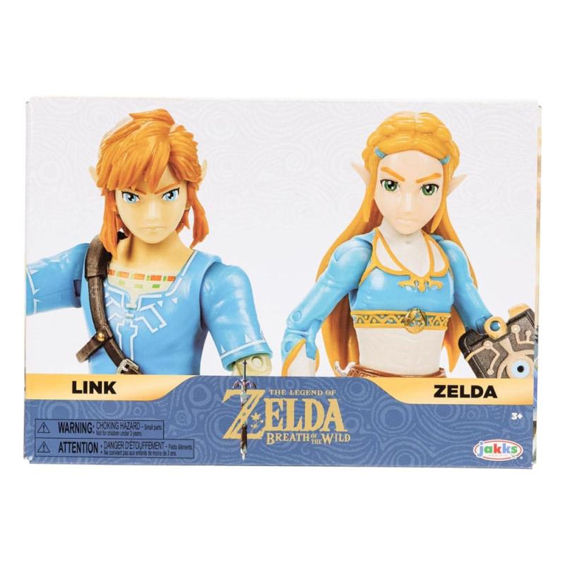 The Legend of Zelda Action Figure 2-Pack Princess Zelda, Link 10 cm