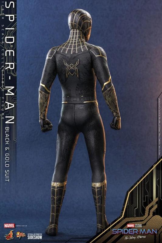 Spider-Man: No Way Home Movie Masterpiece Action Figure 1/6 Spider-Man (Black & Gold Suit) 30 cm