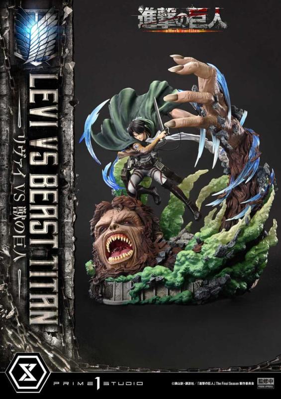 Attack on Titan Ultimate Premium Masterline Series Statue 1/4 Levi Versus Beast Titan Bonus Version