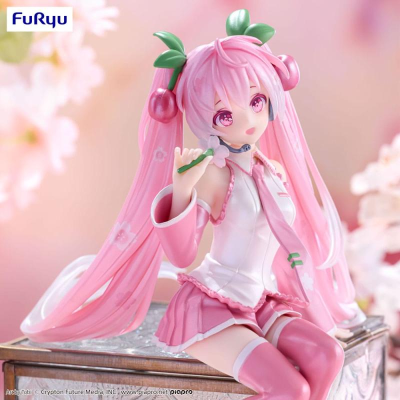 Hatsune Miku Noodle Stopper PVC Statue Sakura Miku 2024 Pearl Color Ver. 15 cm