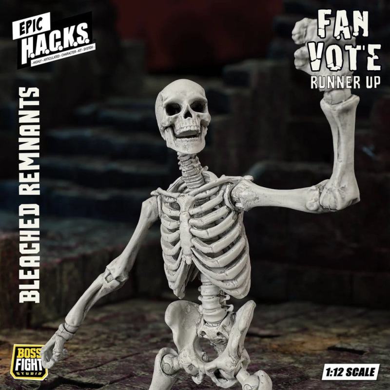 EPIC H.A.C.K.S. Action Figure 1/12 Skeleton Blank Bleached Remnants 3