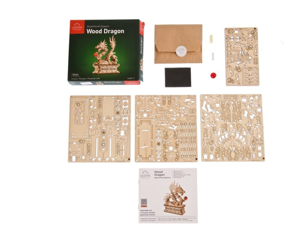 Ugears 3D Wooden Puzzle Wood Dragon 1