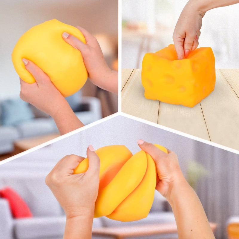 Squishy Stretch figure Cheese 9 cm Display (12) 2
